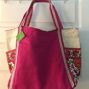 Vera Bradley colorblock tote/ Lilli Bell pattern